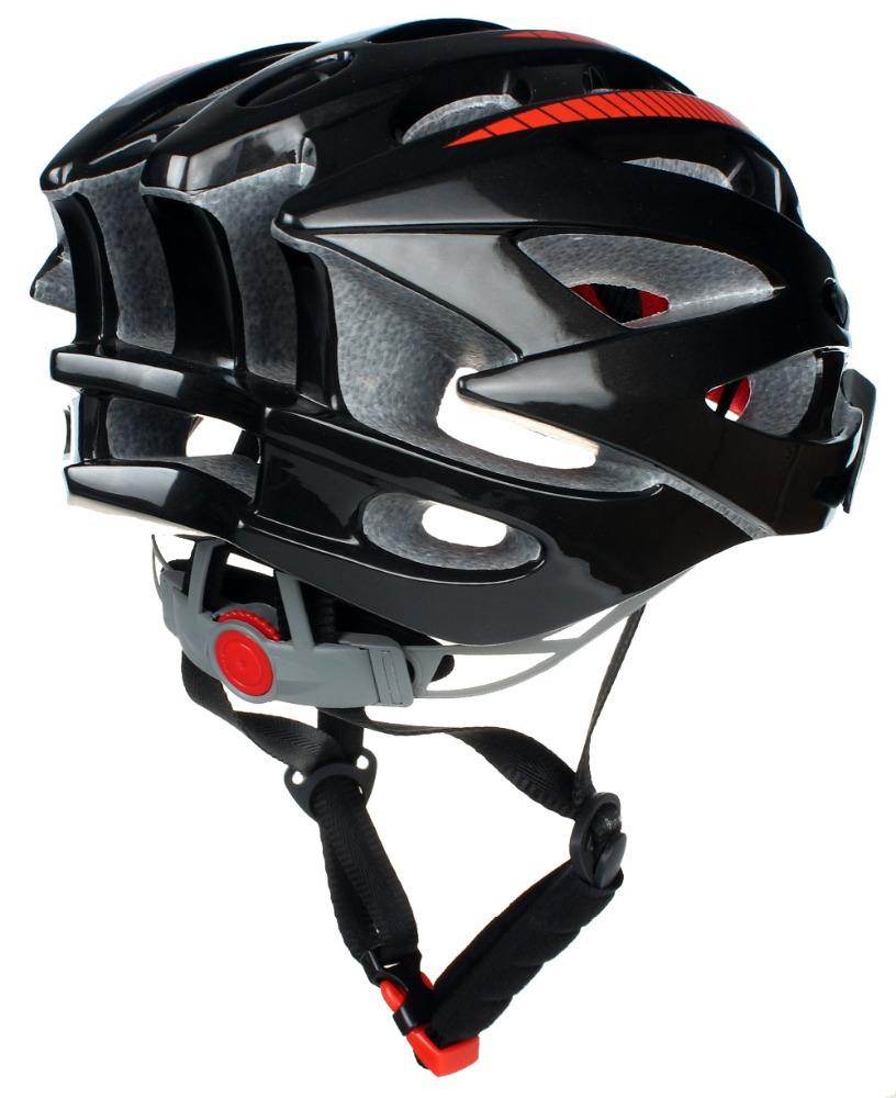 Casque de protection pour vélo adulte Wind Cross noir rouge avec visière, casque respirant