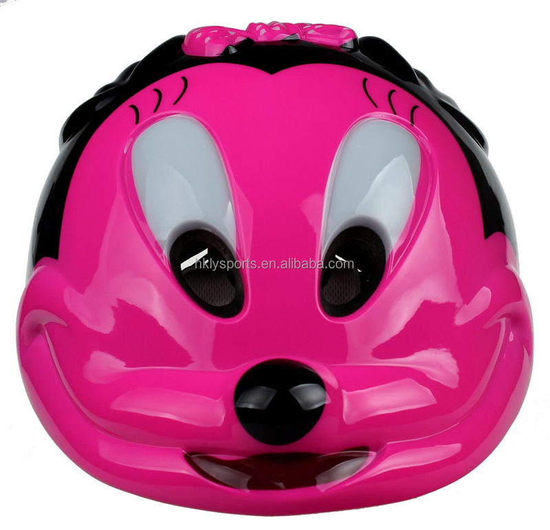 Joli casque de scooter de vélo pour enfants avec souris animale rose personnalisée pour vélo pour enfants