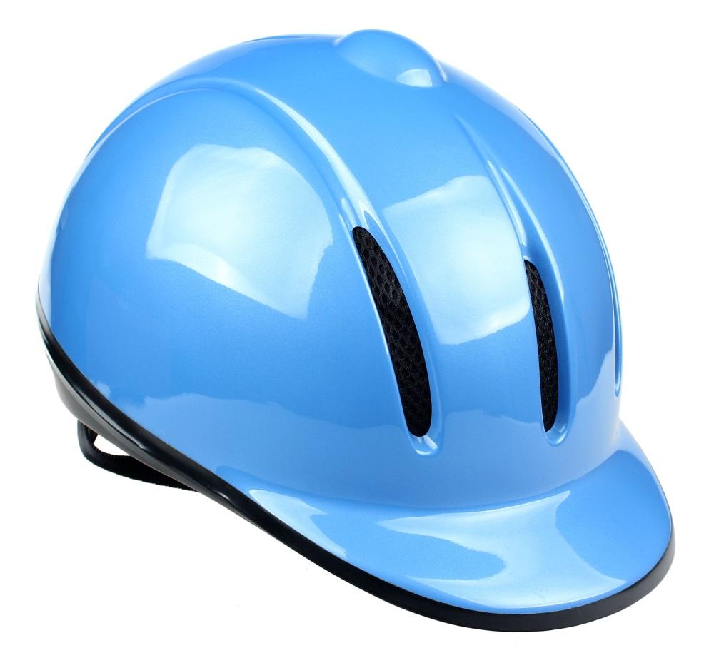 Casque équestre élégant avec coque enduite de cuir, casque d'équitation de protection