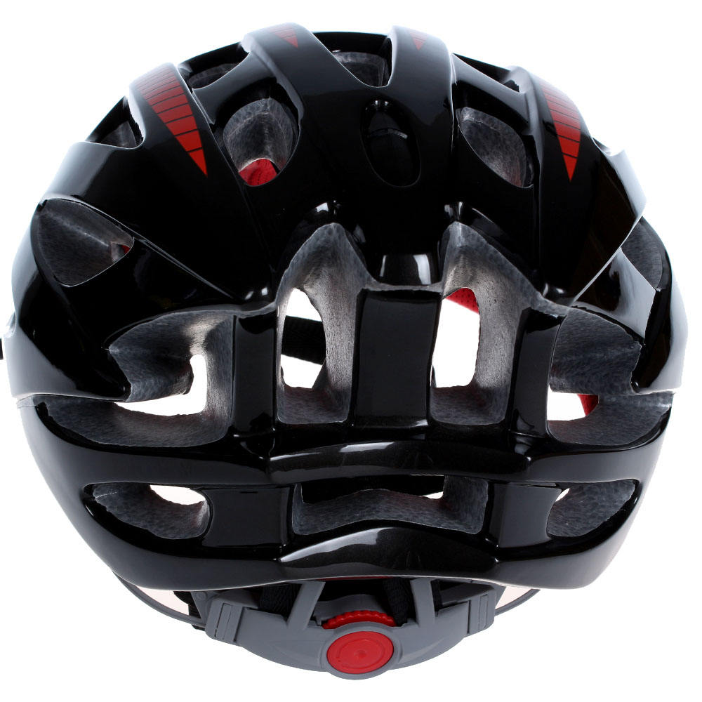 Casque de protection pour vélo adulte Wind Cross noir rouge avec visière, casque respirant