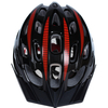 Casque de protection pour vélo adulte Wind Cross noir rouge avec visière, casque respirant