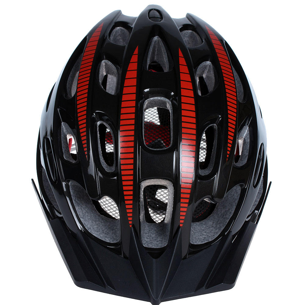 Casque de protection pour vélo adulte Wind Cross noir rouge avec visière, casque respirant