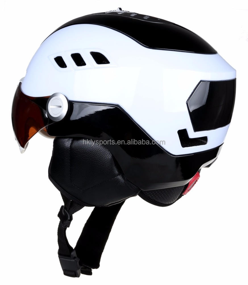 Sports de neige d'hiver Patinage de ski Casque de ski moulé pour adulte avec verre