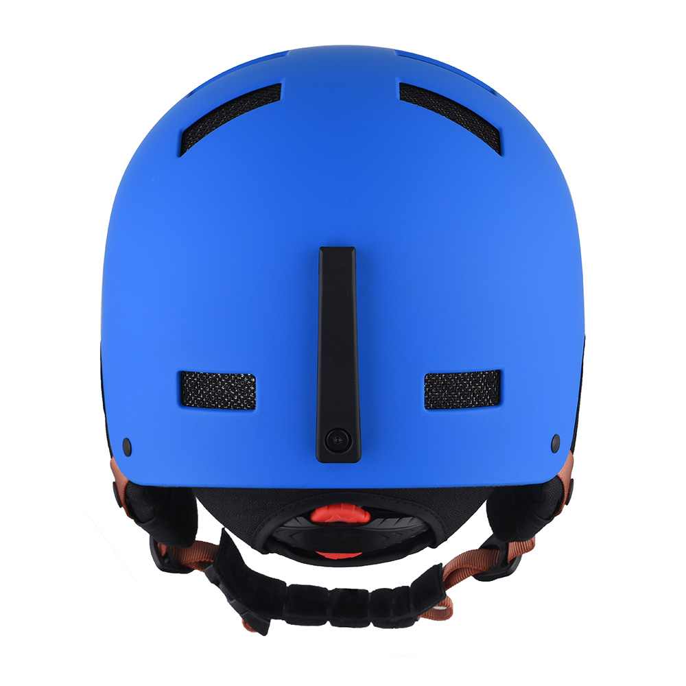 Casque de ski de neige amovible pour ski d'hiver en plein air professionnel avec sécurité certifiée CE ASTM pour hommes, femmes et jeunes casques de ski bleus