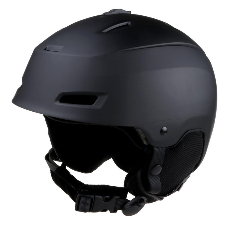 Casque de protection de casque de snowboard de ski personnalisé coloré pour adulte noir