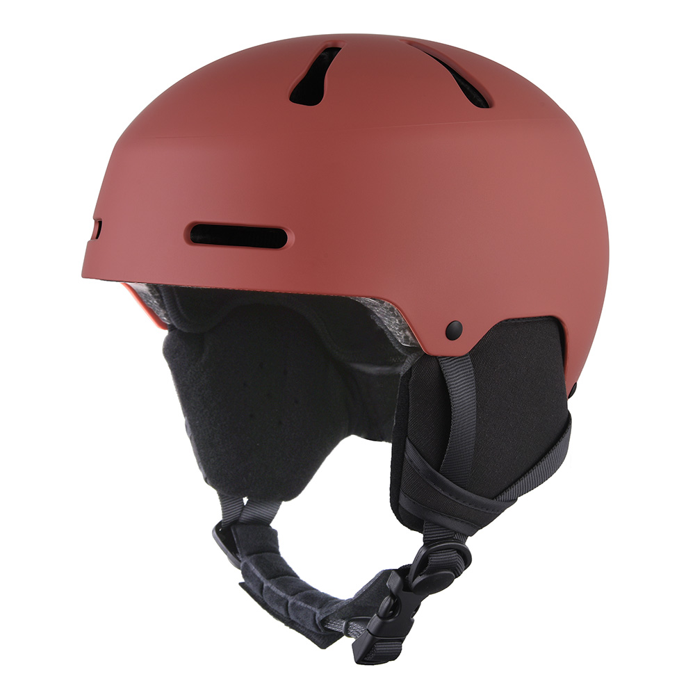 Casques de sports de neige de snowboard pour adolescents et adultes et casque de ski de plein air rouge