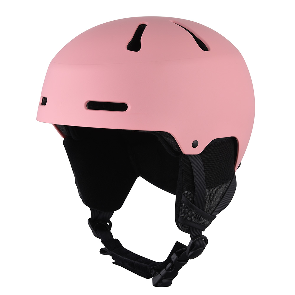 Casques de sports de neige de snowboard pour adolescents et adultes et casque de ski de plein air rose