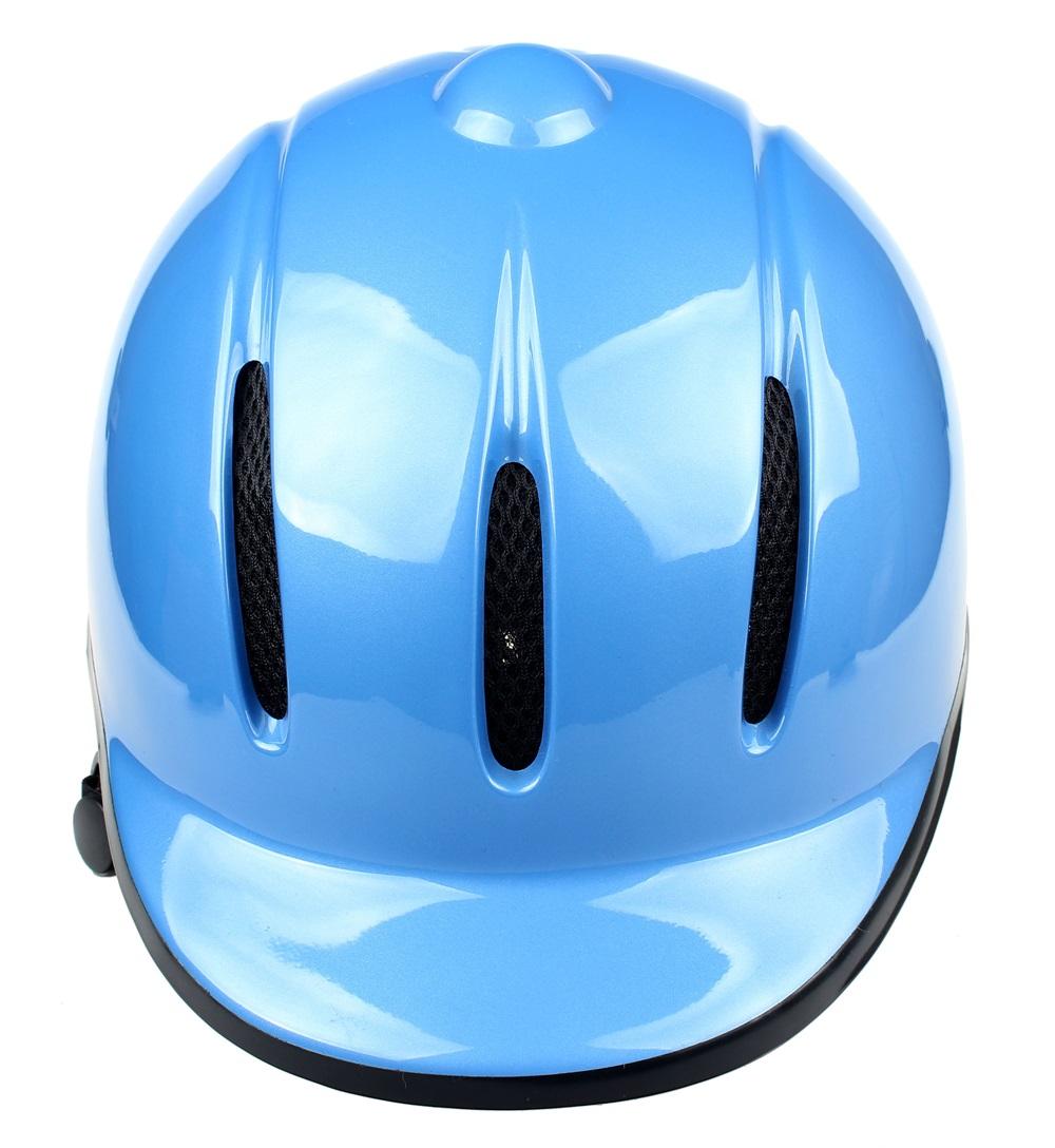 Casque équestre élégant avec coque enduite de cuir, casque d'équitation de protection