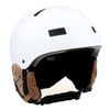 Coque de protection ABS CE ASTM et casque de neige de ski à doublure EPS avec cache-oreilles en cuir