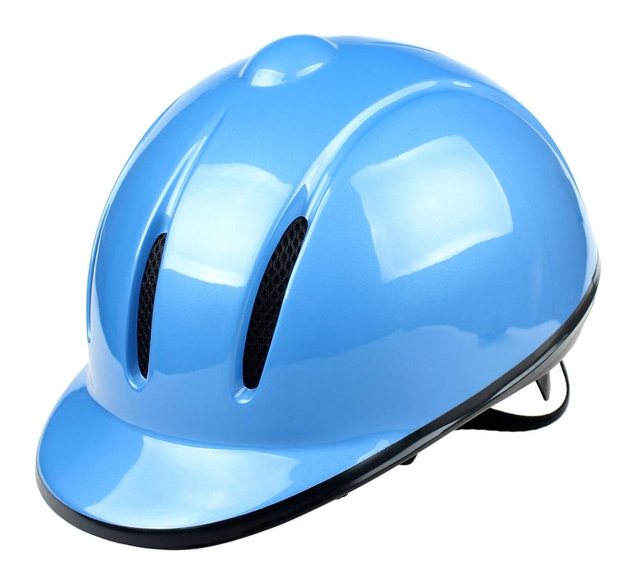 Casque équestre élégant avec coque enduite de cuir, casque d'équitation de protection