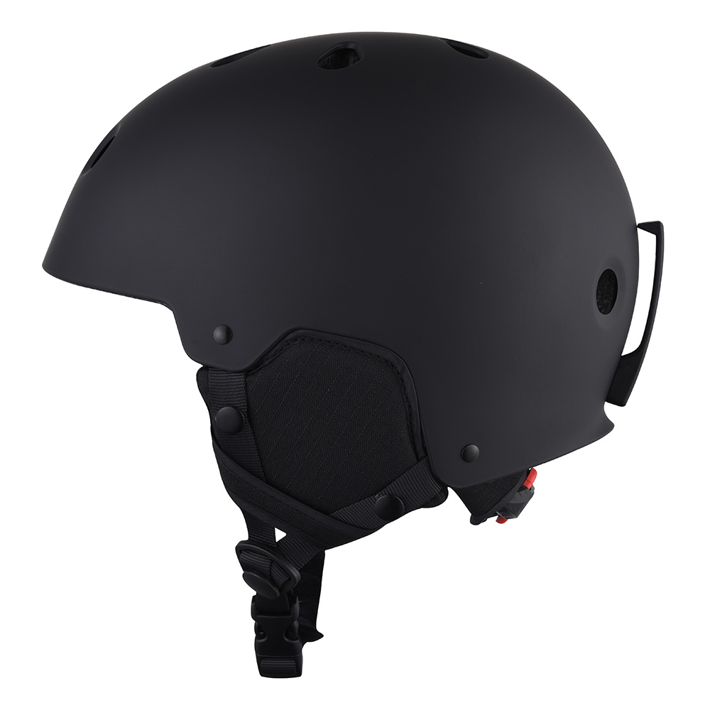 Casque de Ski de neige de coquille d'abs de Certification de la CE casque noir de Ski