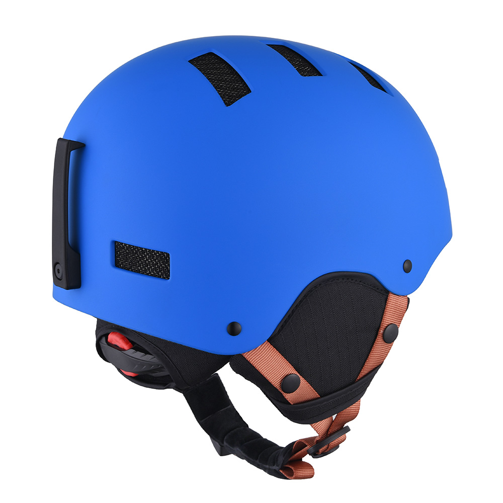 Casque de ski de neige amovible pour ski d'hiver en plein air professionnel avec sécurité certifiée CE ASTM pour hommes, femmes et jeunes casques de ski bleus