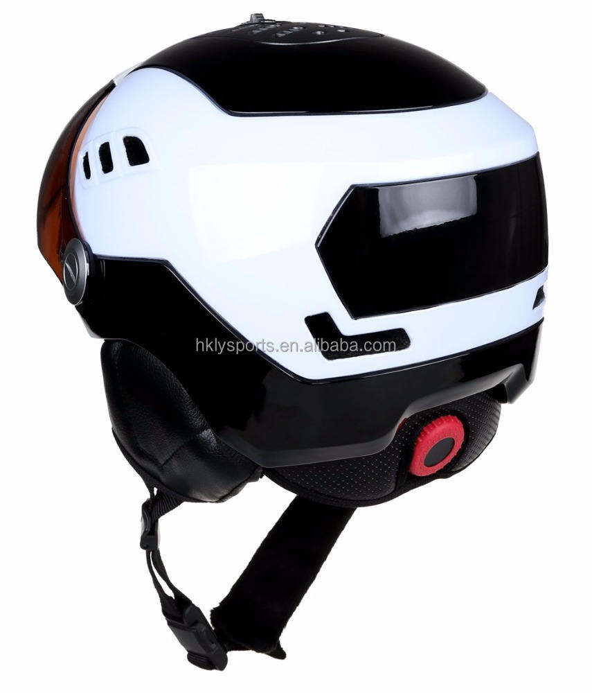Sports de neige d'hiver Patinage de ski Casque de ski moulé pour adulte avec verre