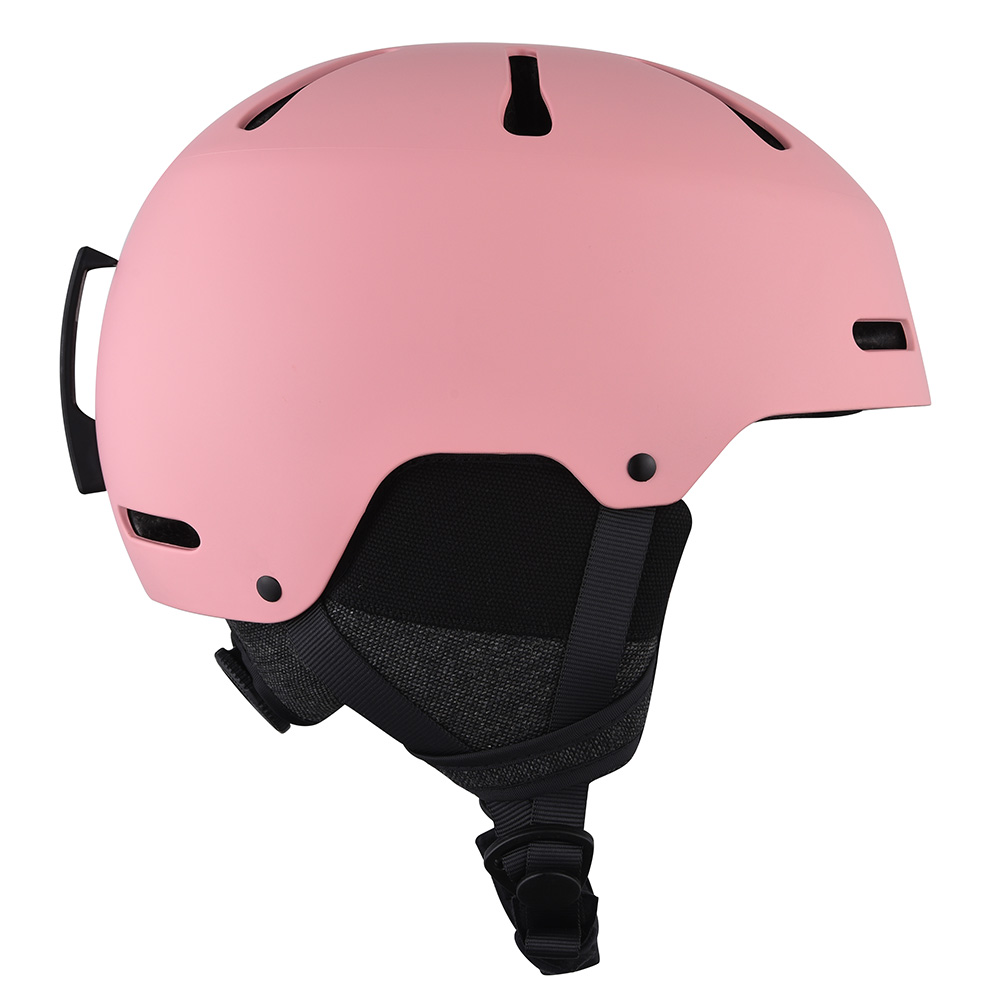 Casques de sports de neige de snowboard pour adolescents et adultes et casque de ski de plein air rose