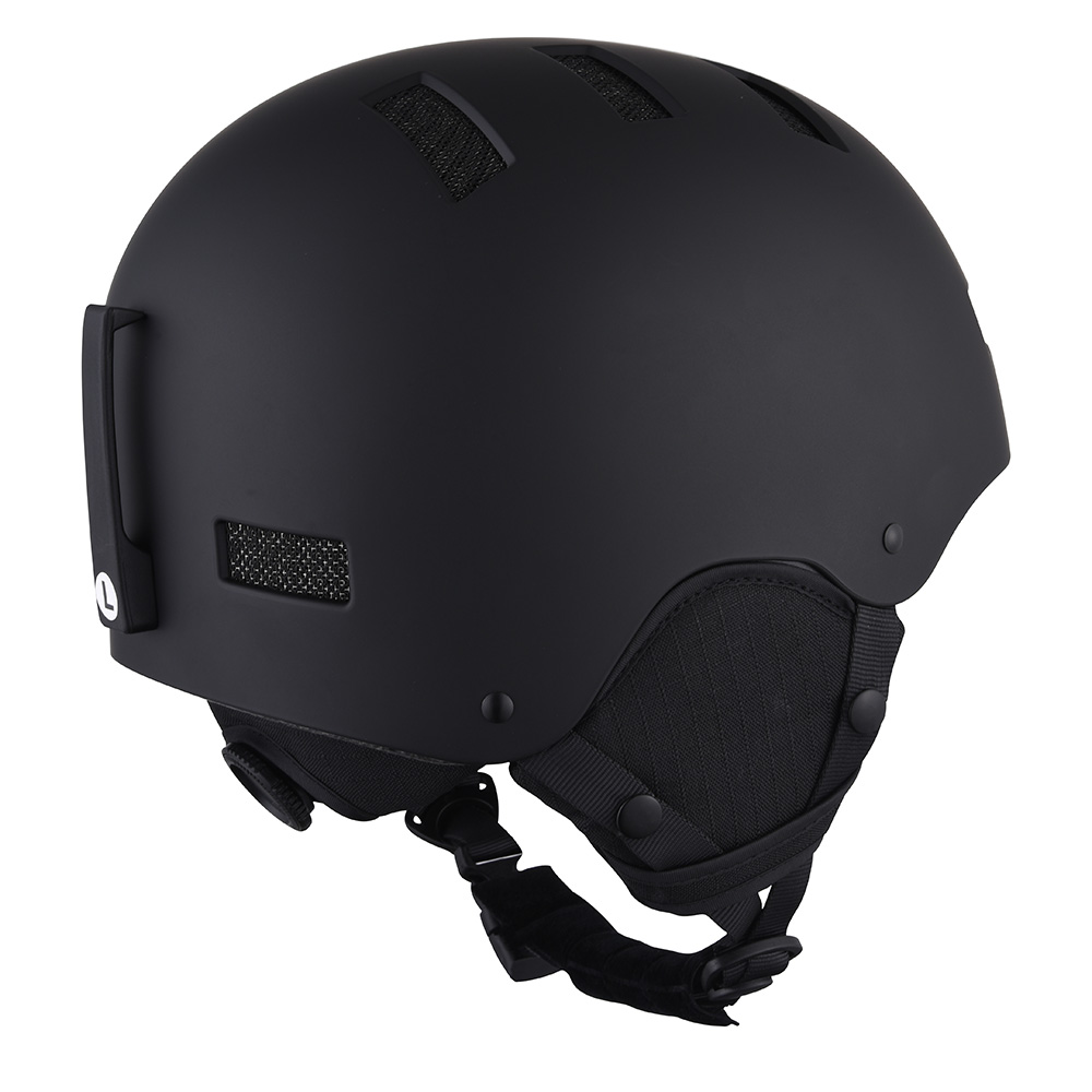 Casque de ski de neige amovible pour ski d'hiver en plein air professionnel avec sécurité certifiée CE ASTM pour hommes, femmes et jeunes casques de ski noirs