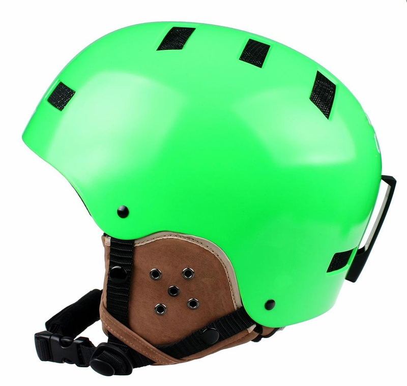 Casque de ski en cuir personnalisé approuvé CE ASTM