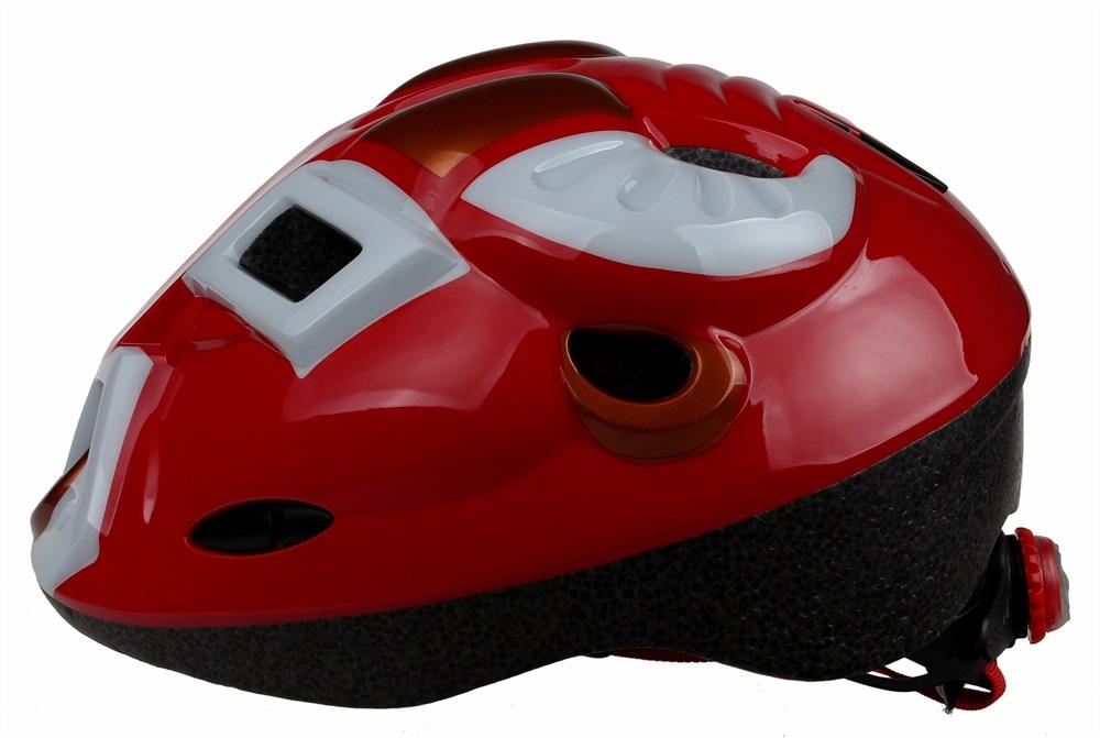 Casque de vélo pour enfants, fournisseur chinois, PC moulé, joli casque de vélo avec lumière LED