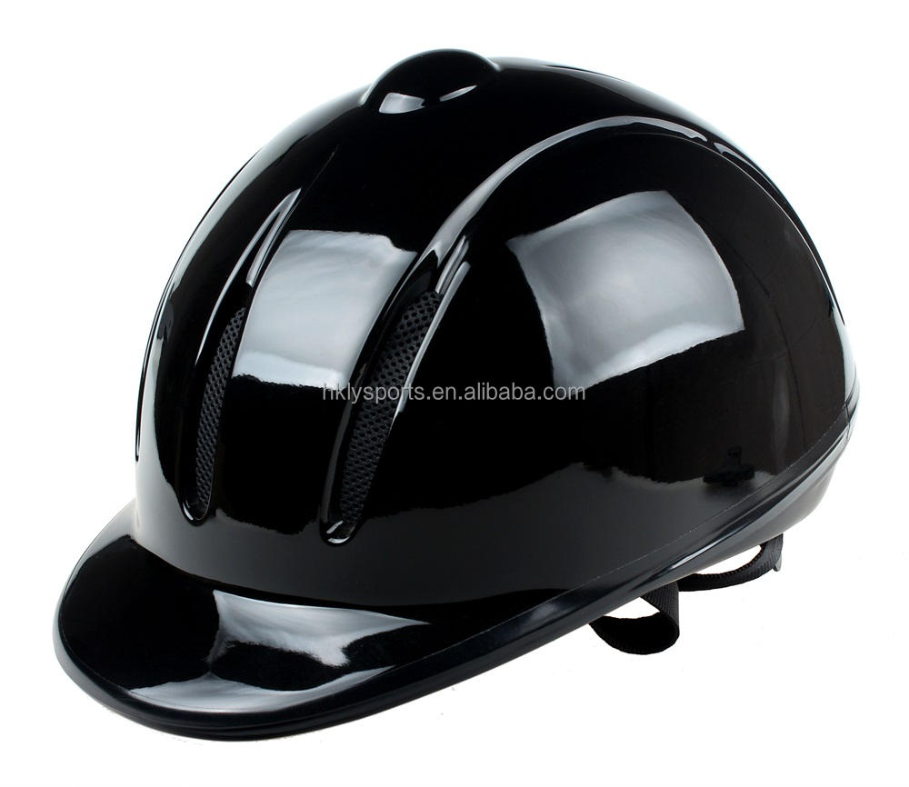 Casque équestre réglable noir pour enfants et adultes, équipement de cheval