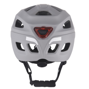Nouveau casque de vélo lumière LED PC In-moule casque de cyclisme, Sport sûr montagne route équitation casque de vélo pour adulte gris