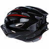 Casque de protection pour vélo adulte Wind Cross noir rouge avec visière, casque respirant