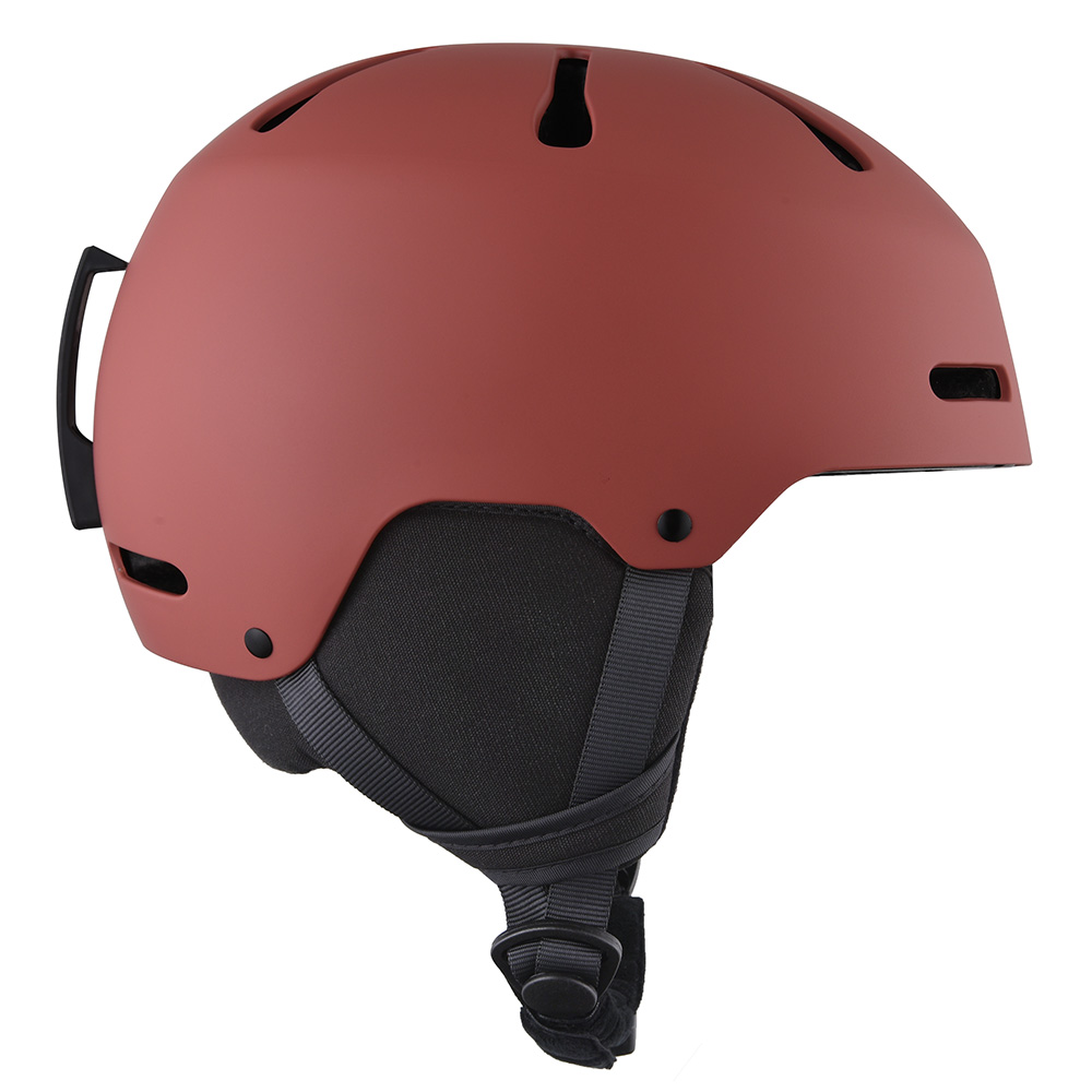 Casques de sports de neige de snowboard pour adolescents et adultes et casque de ski de plein air rouge