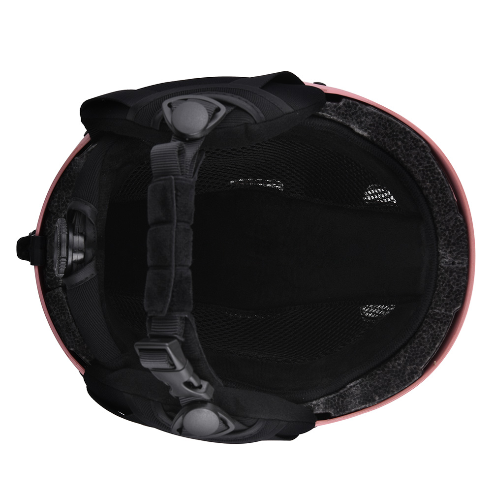 Casque de protection de casque de snowboard de ski personnalisé coloré pour adulte rose