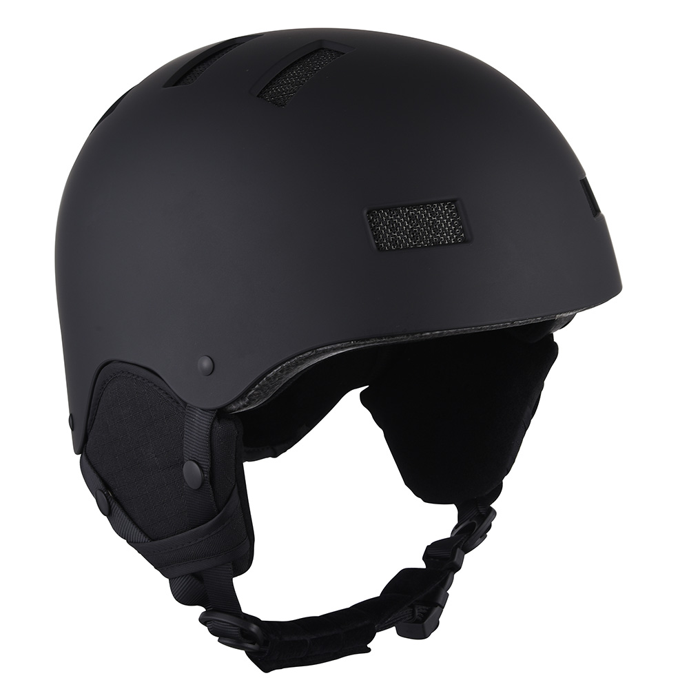 Casque de ski de neige amovible pour ski d'hiver en plein air professionnel avec sécurité certifiée CE ASTM pour hommes, femmes et jeunes casques de ski noirs