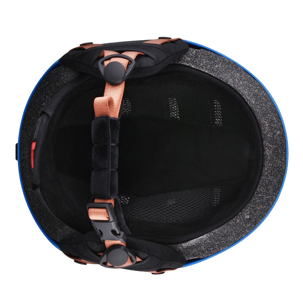 Casque de ski de neige amovible pour ski d'hiver en plein air professionnel avec sécurité certifiée CE ASTM pour hommes, femmes et jeunes casques de ski bleus