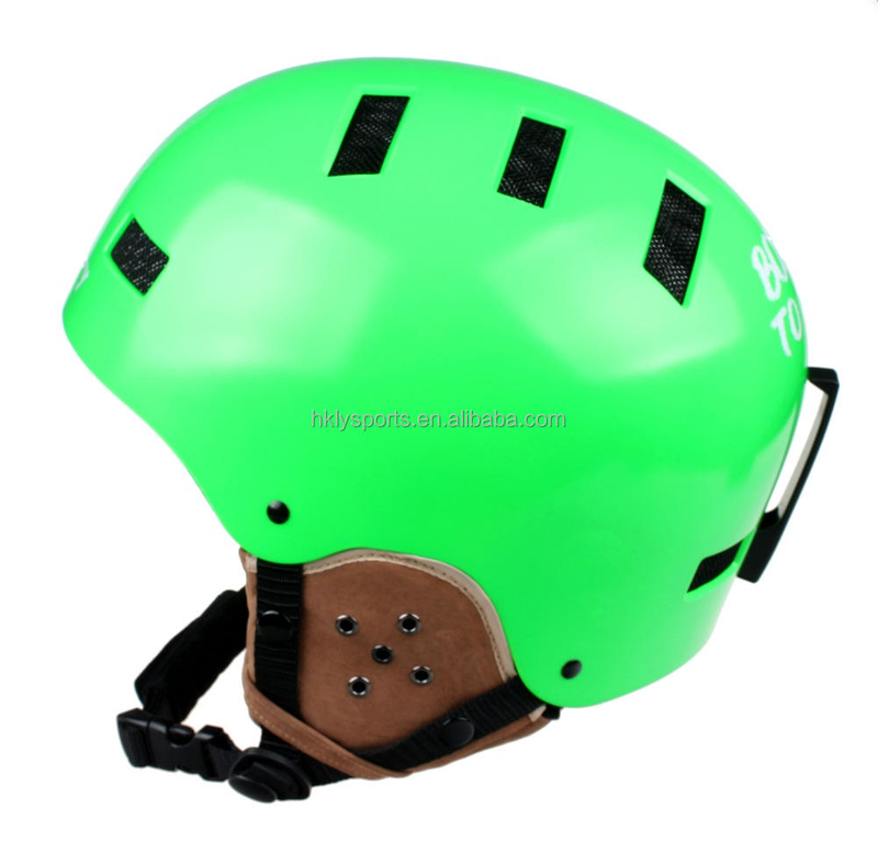 Casque de ski en cuir Casque de snowboard ABS Casque OEM