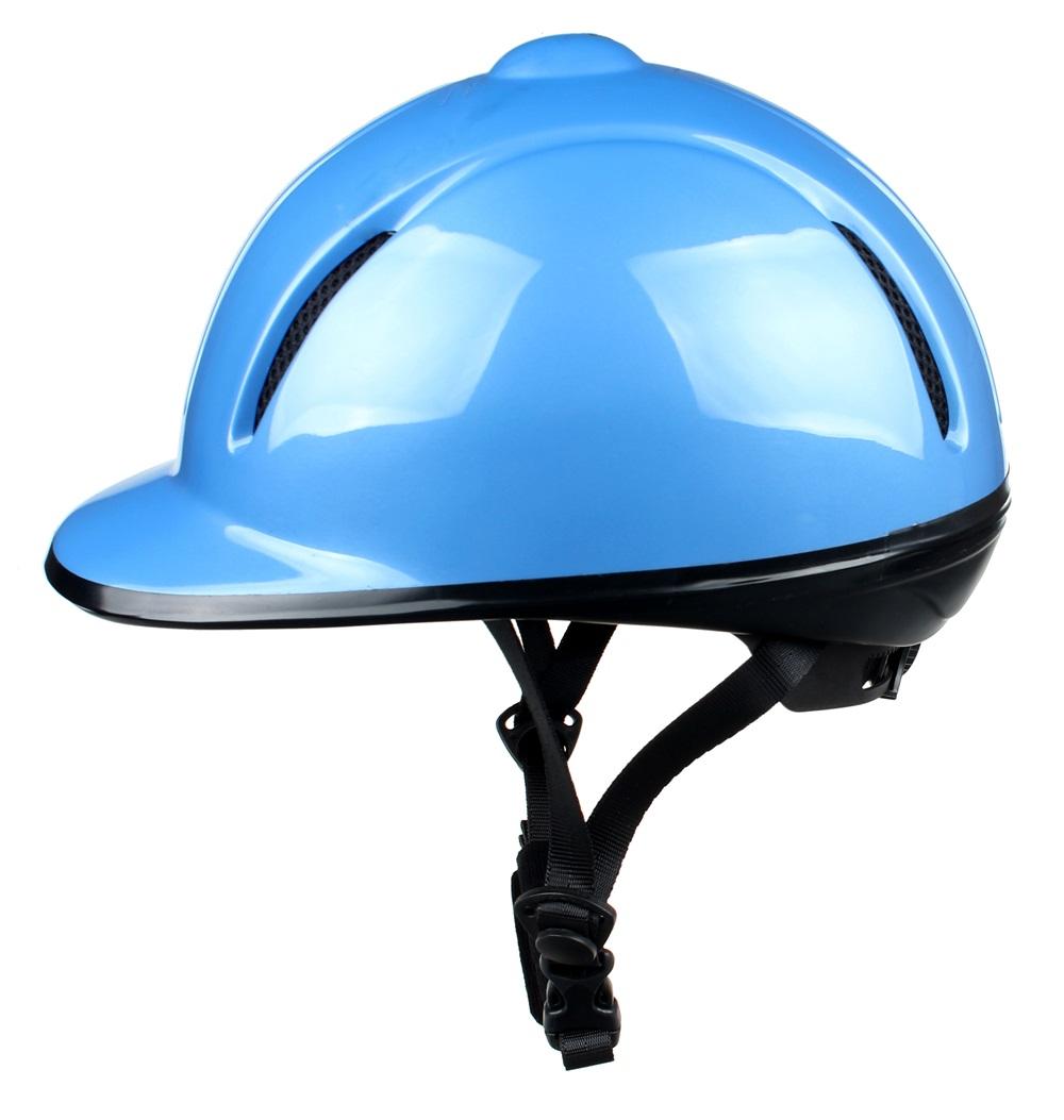 Casque équestre élégant avec coque enduite de cuir, casque d'équitation de protection