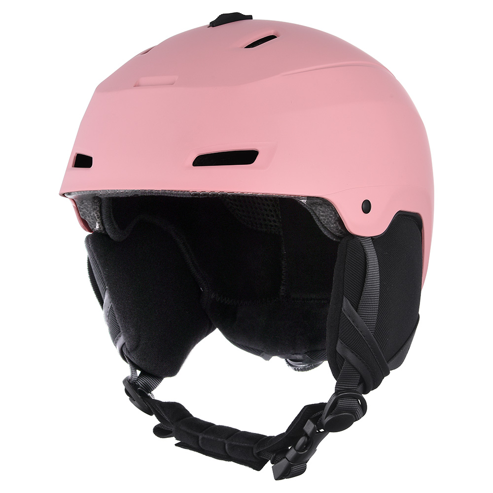 Casque de protection de casque de snowboard de ski personnalisé coloré pour adulte rose