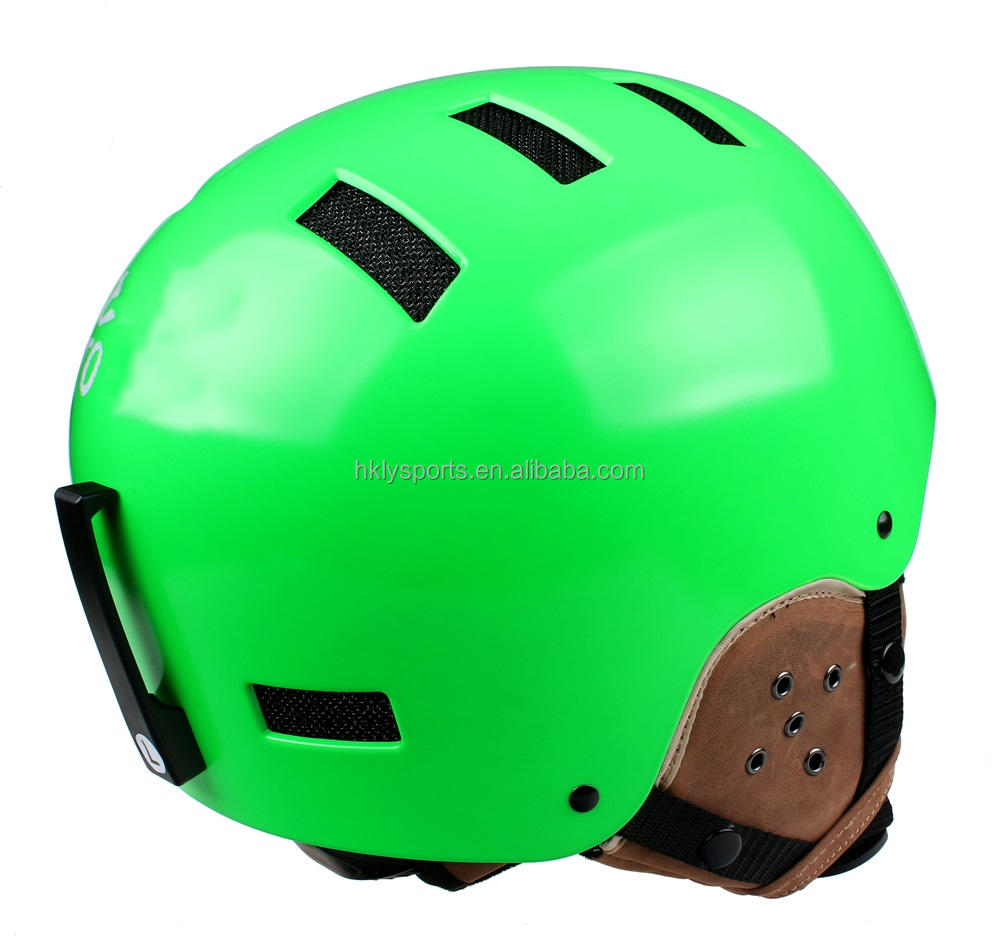 Casque de ski en cuir Casque de snowboard ABS Casque OEM