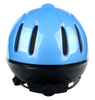 Casque équestre élégant avec coque enduite de cuir, casque d'équitation de protection