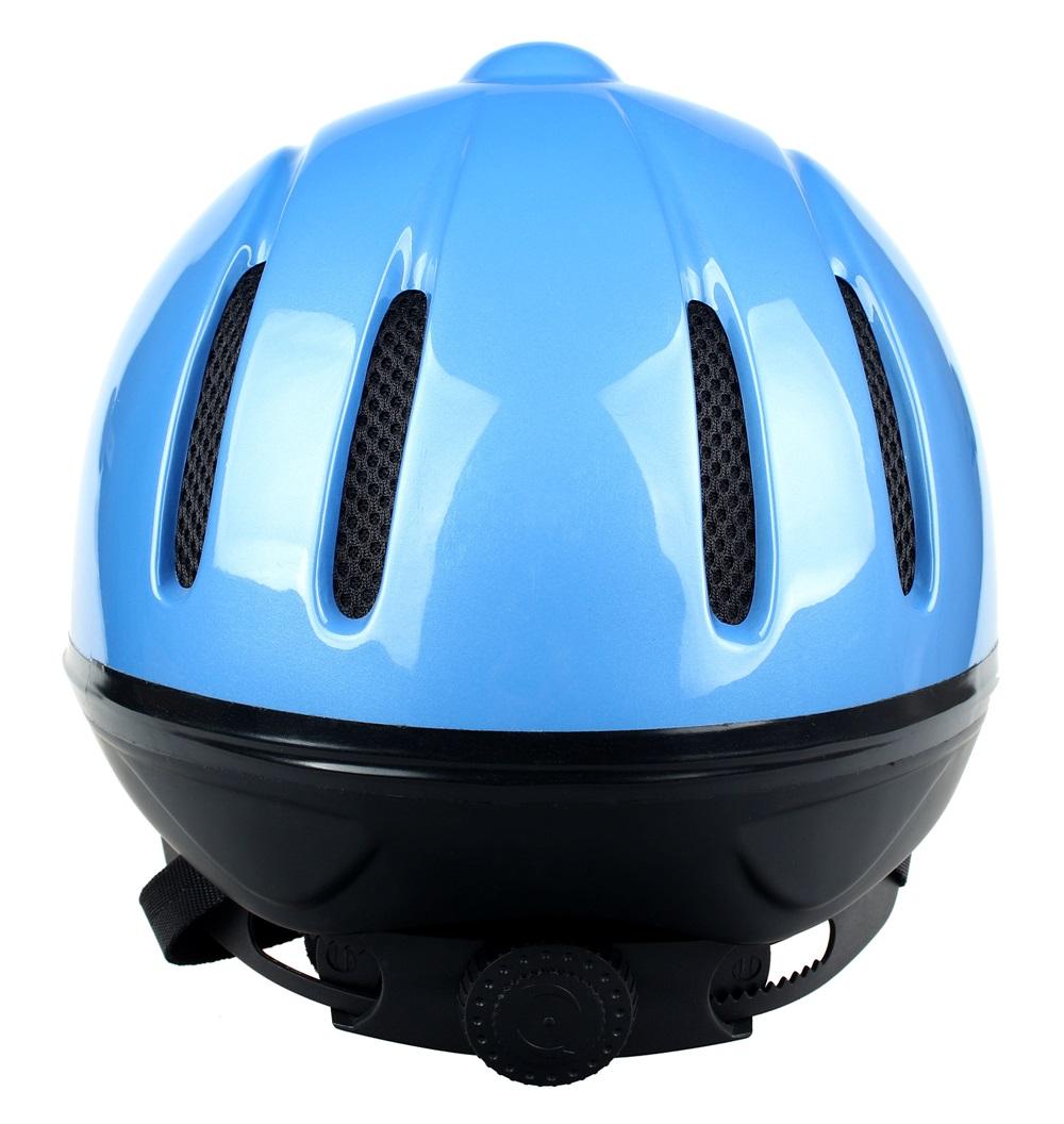 Casque équestre élégant avec coque enduite de cuir, casque d'équitation de protection