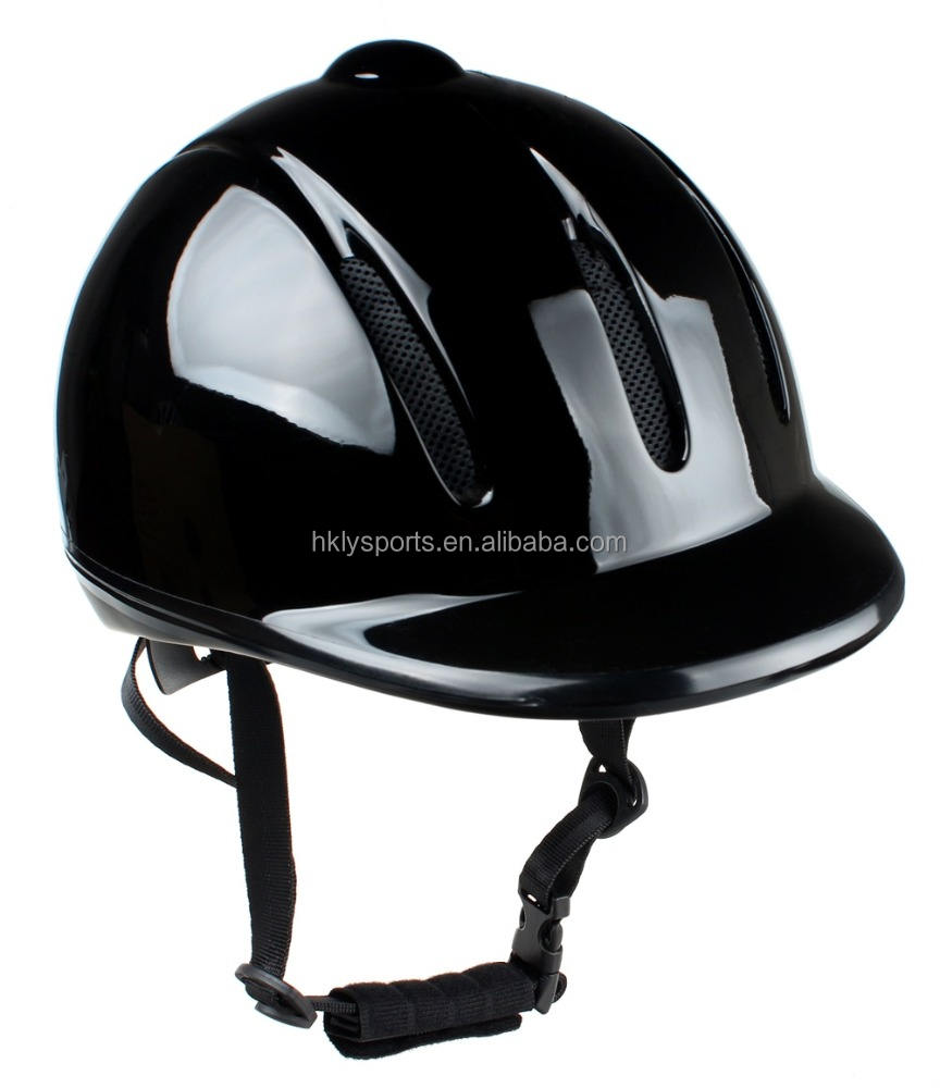 Casque équestre réglable noir pour enfants et adultes, équipement de cheval