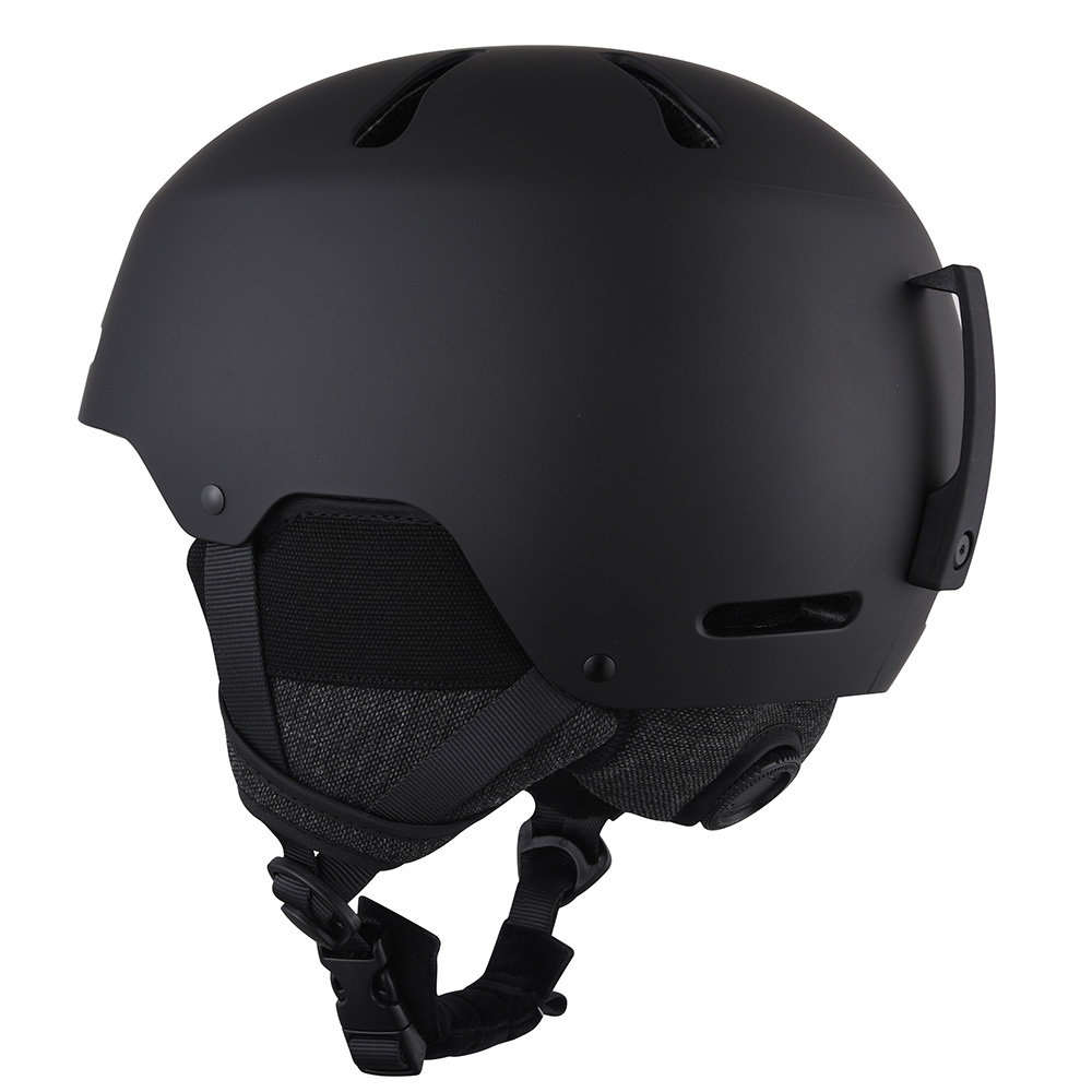 Casques de sports de neige de snowboard pour adolescents et adultes et casque de ski de plein air noir
